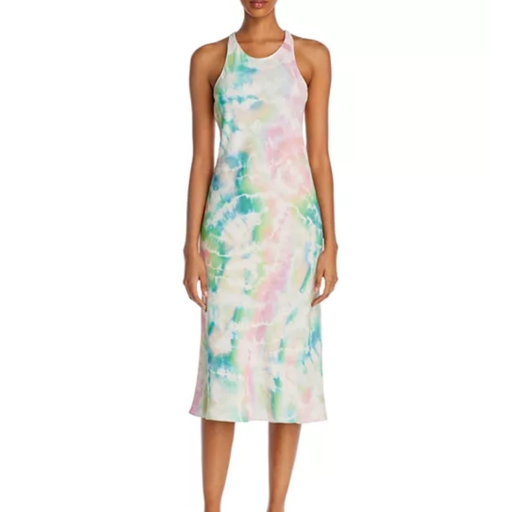 Amanda Uprichard Pasadena Tie-Dyed Multicolor Midi Dress - XS